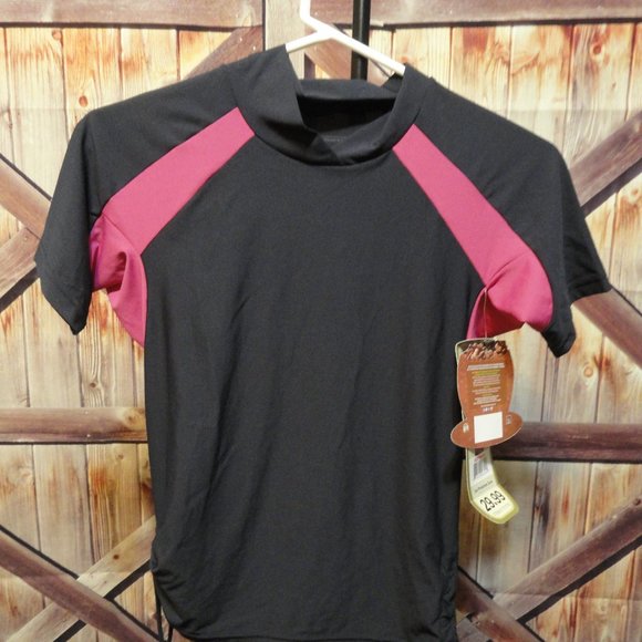 Greenbeanz Other - Greenbeanz Women's Rash sun guard shirt upf 50+~Beach wear~Zip pocket in…